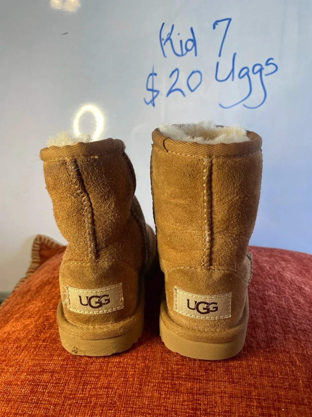 UGG Kids Classic Short Suede Boots - Chestnut